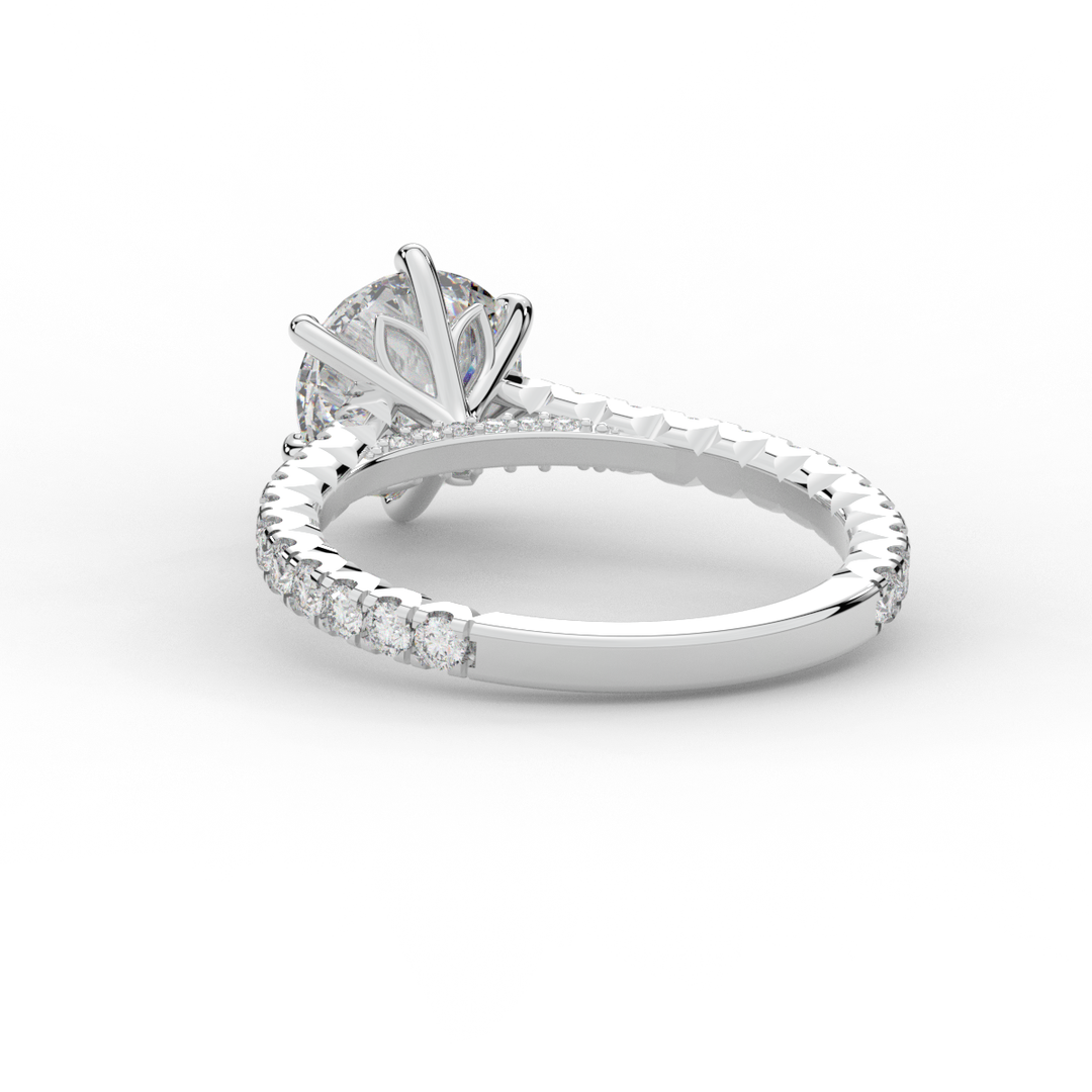 2.00CT.TW ROUND LAB DIAMOND SOLITAIRE ENGAGEMENT RING - Nazarelle