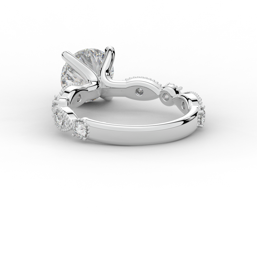 2.50CT.TW ROUND LAB DIAMOND SOLITAIRE ENGAGEMENT RING - Nazarelle