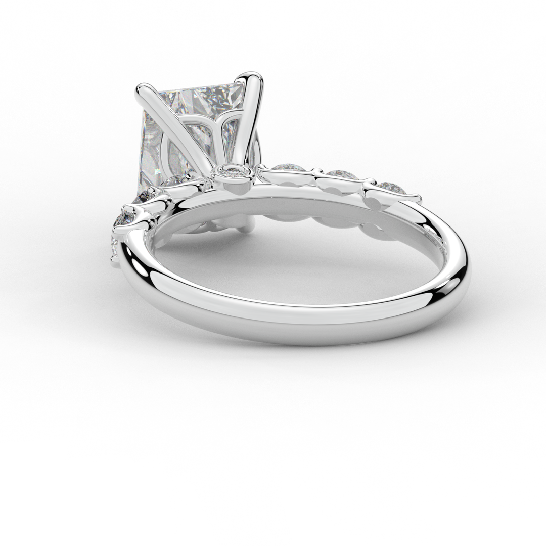 2.60CT.TW RADIANT LAB DIAMOND SOLITAIRE ENGAGEMENT RING - Nazarelle