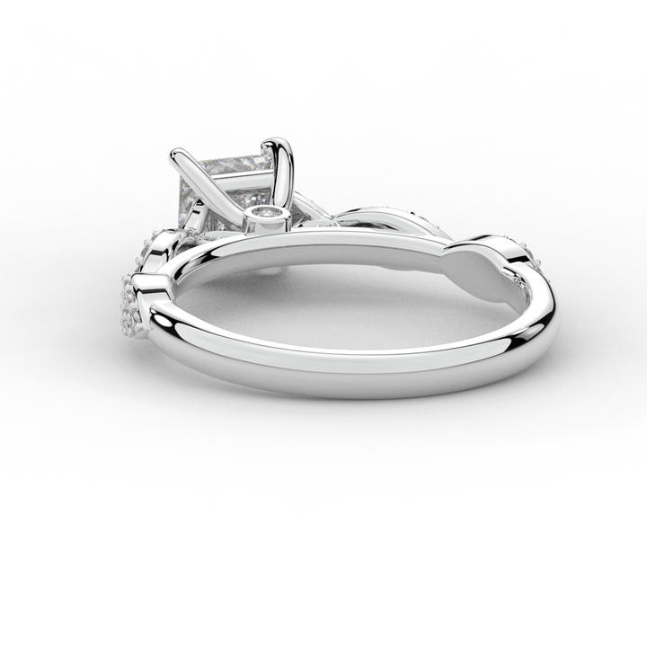 1.20CT.TW PRINCESS LAB DIAMOND SOLITAIRE ENGAGEMENT RING - Nazarelle