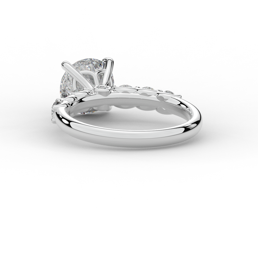 2.60CT.TW ROUND LAB DIAMOND SOLITAIRE ENGAGEMENT RING - Nazarelle