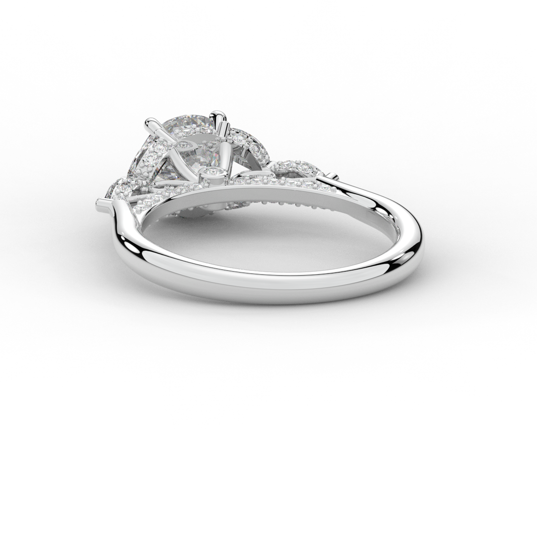 1.75CT.TW ROUND LAB DIAMOND ENGAGEMENT RING - Nazarelle