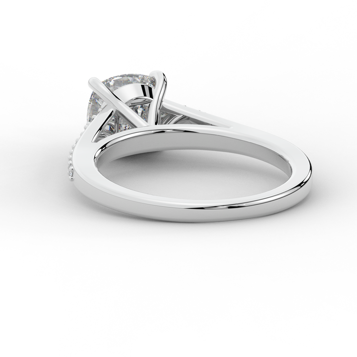 1.65CT.TW CUSHION LAB DIAMOND SOLITAIRE ENGAGEMENT RING - Nazarelle