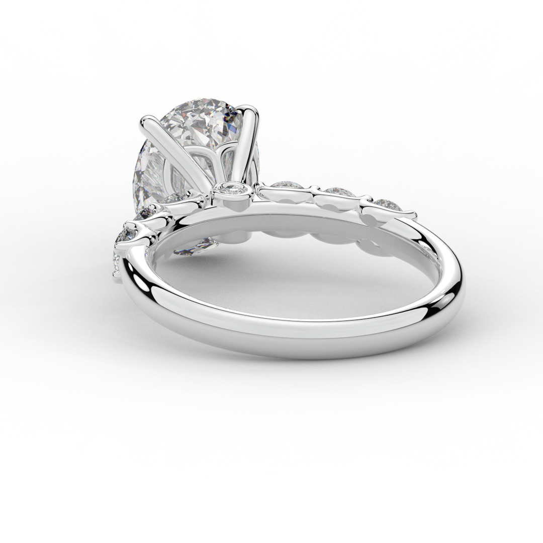 2.60CT.TW OVAL LAB DIAMOND SOLITAIRE ENGAGMENT RING - Nazarelle