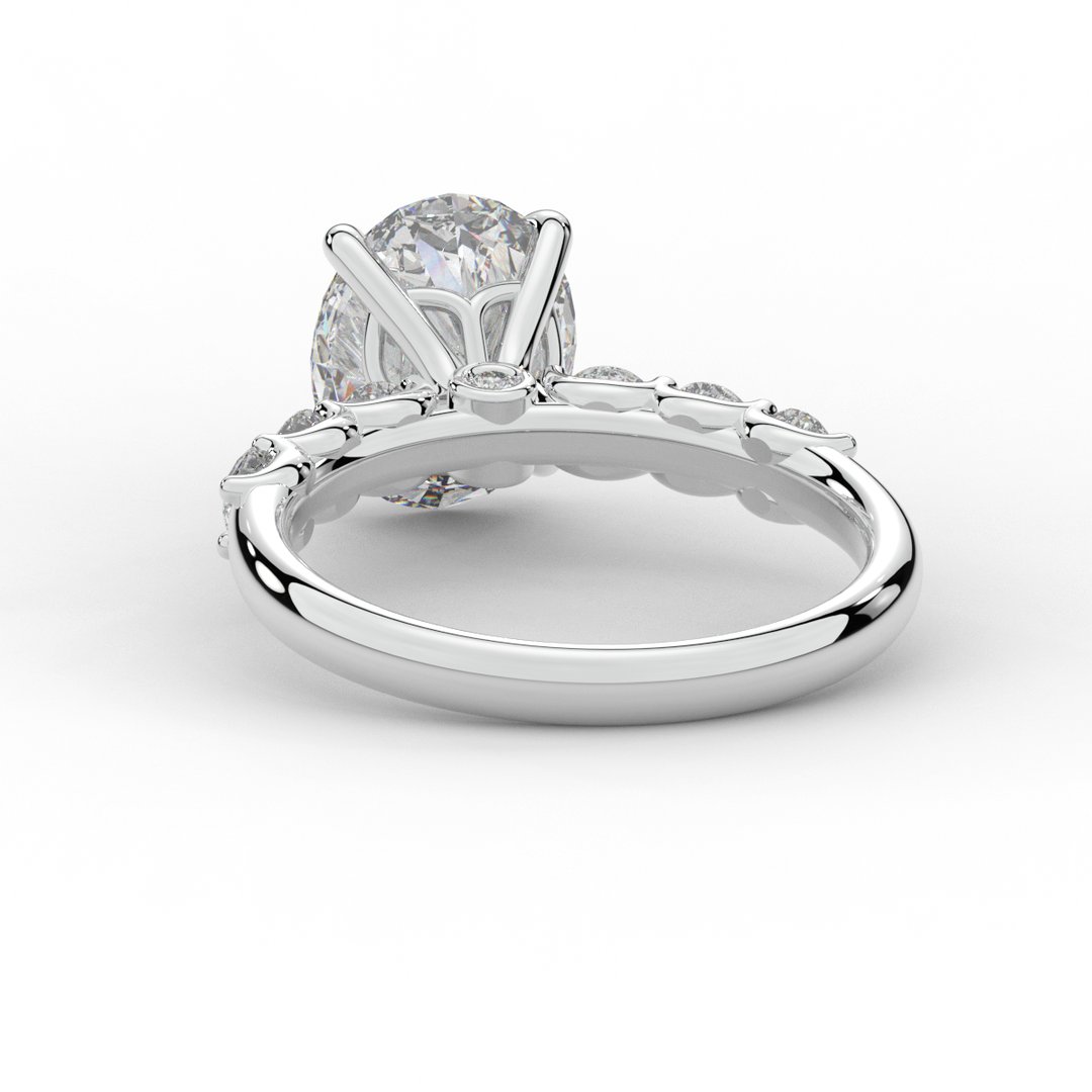 2.60CT.TW OVAL LAB DIAMOND SOLITAIRE ENGAGMENT RING - Nazarelle