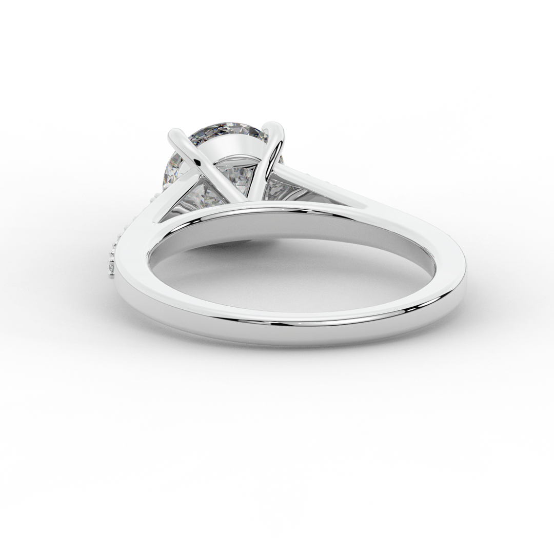 1.65CT.TW ROUND LAB DIAMOND SOLITAIRE ENGAGEMENT RING - Nazarelle