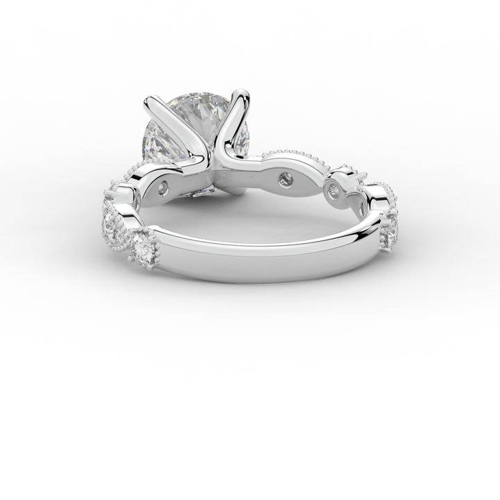 2.50CT.TW ROUND LAB DIAMOND SOLITAIRE ENGAGEMENT RING - Nazarelle