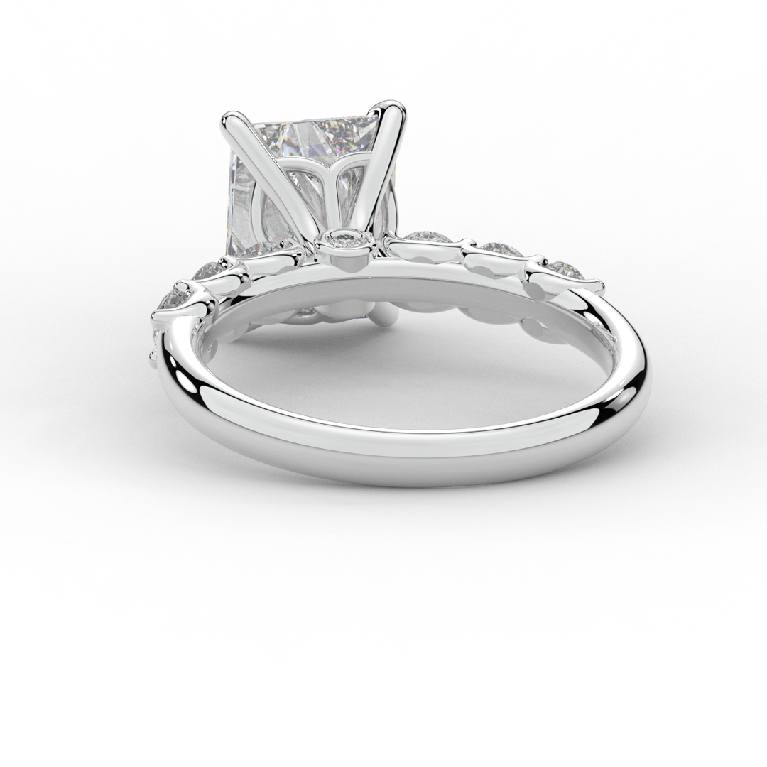 2.60CT.TW RADIANT LAB DIAMOND SOLITAIRE ENGAGEMENT RING - Nazarelle