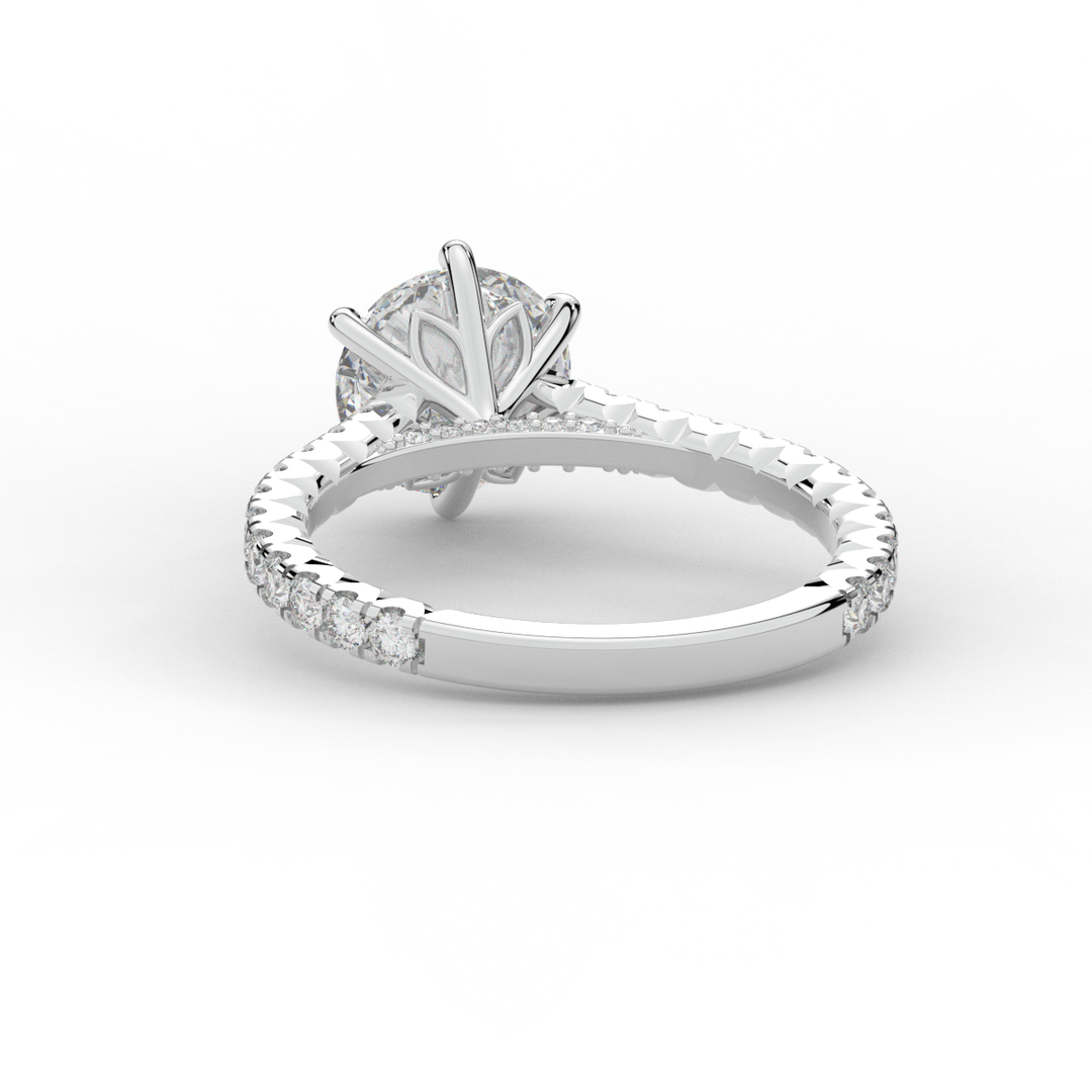 2.00CT.TW ROUND LAB DIAMOND SOLITAIRE ENGAGEMENT RING - Nazarelle