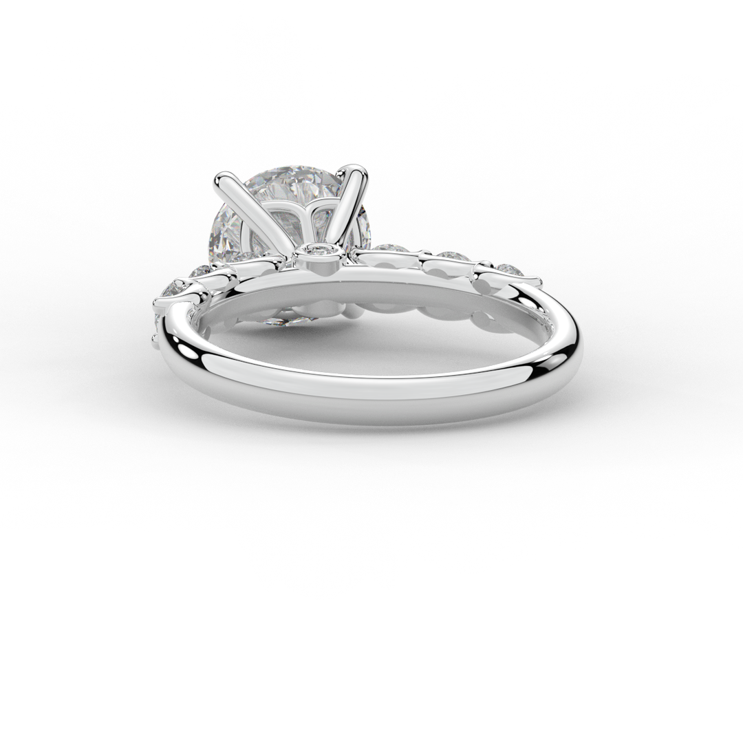 2.60CT.TW ROUND LAB DIAMOND SOLITAIRE ENGAGEMENT RING - Nazarelle