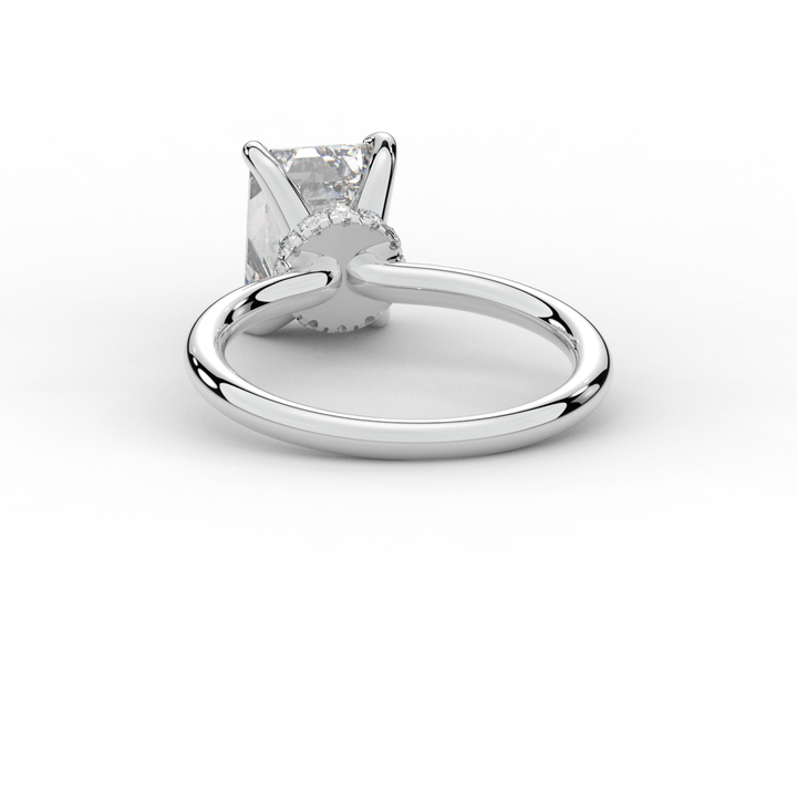 2.05CT.TW EMERALD CUT LAB DIAMOND SOLITAIRE ENGAGEMENT RING - Nazarelle