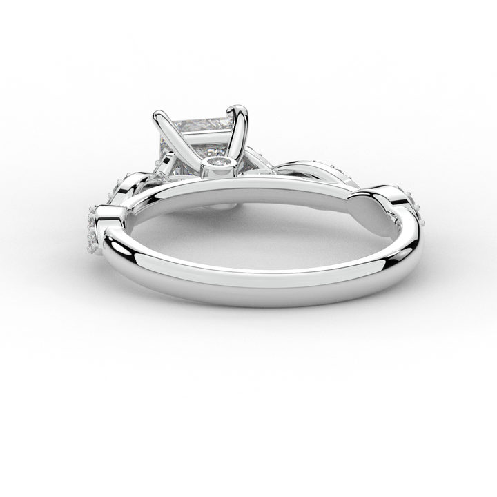 1.20CT.TW PRINCESS LAB DIAMOND SOLITAIRE ENGAGEMENT RING - Nazarelle