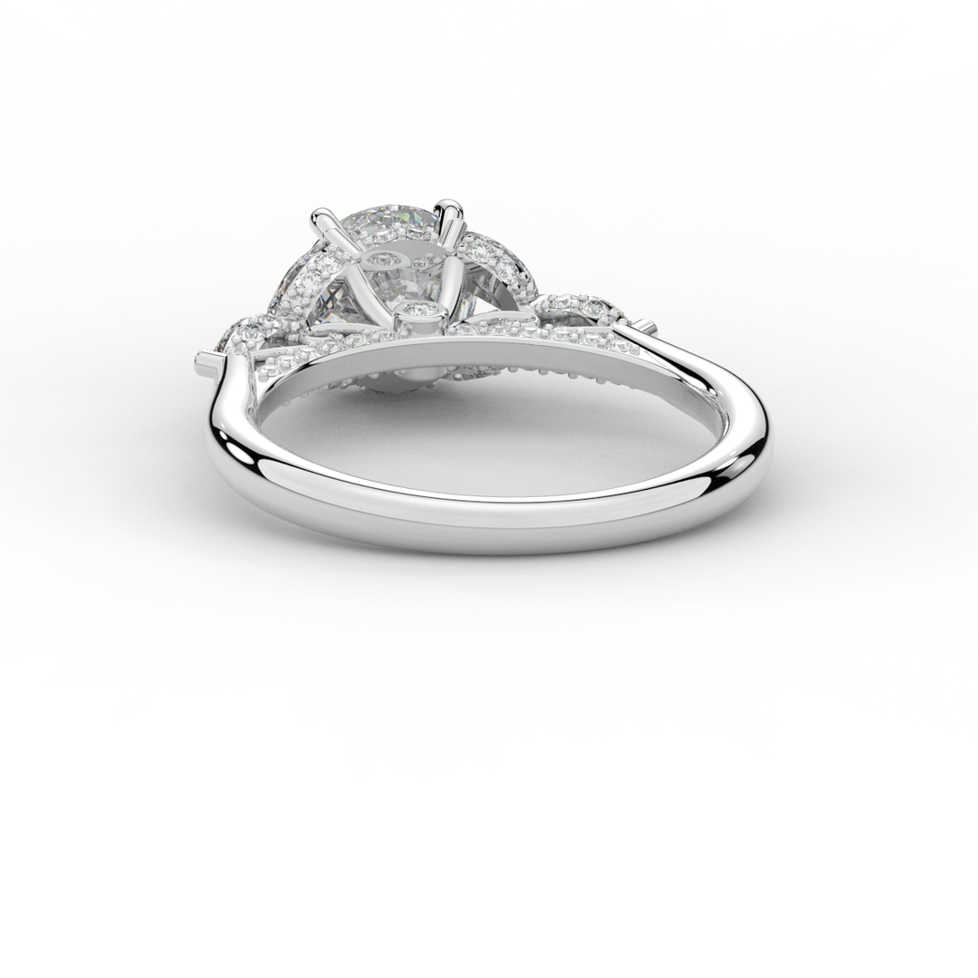 1.75CT.TW ROUND LAB DIAMOND ENGAGEMENT RING - Nazarelle