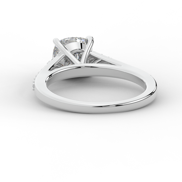 1.65CT.TW CUSHION LAB DIAMOND SOLITAIRE ENGAGEMENT RING - Nazarelle