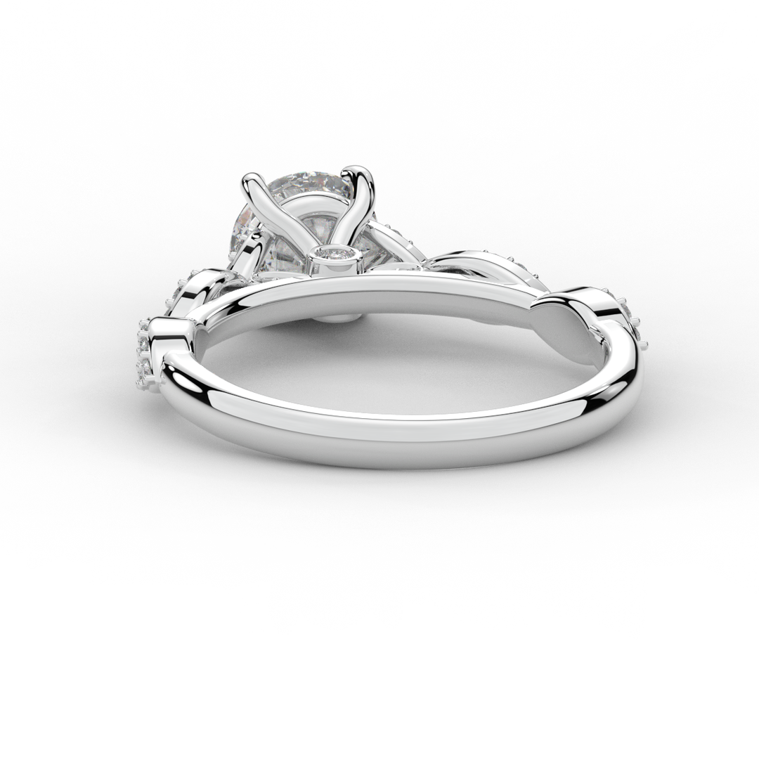 1.20CT.TW ROUND LAB DIAMOND SOLITAIRE ENGAGEMENT RING - Nazarelle