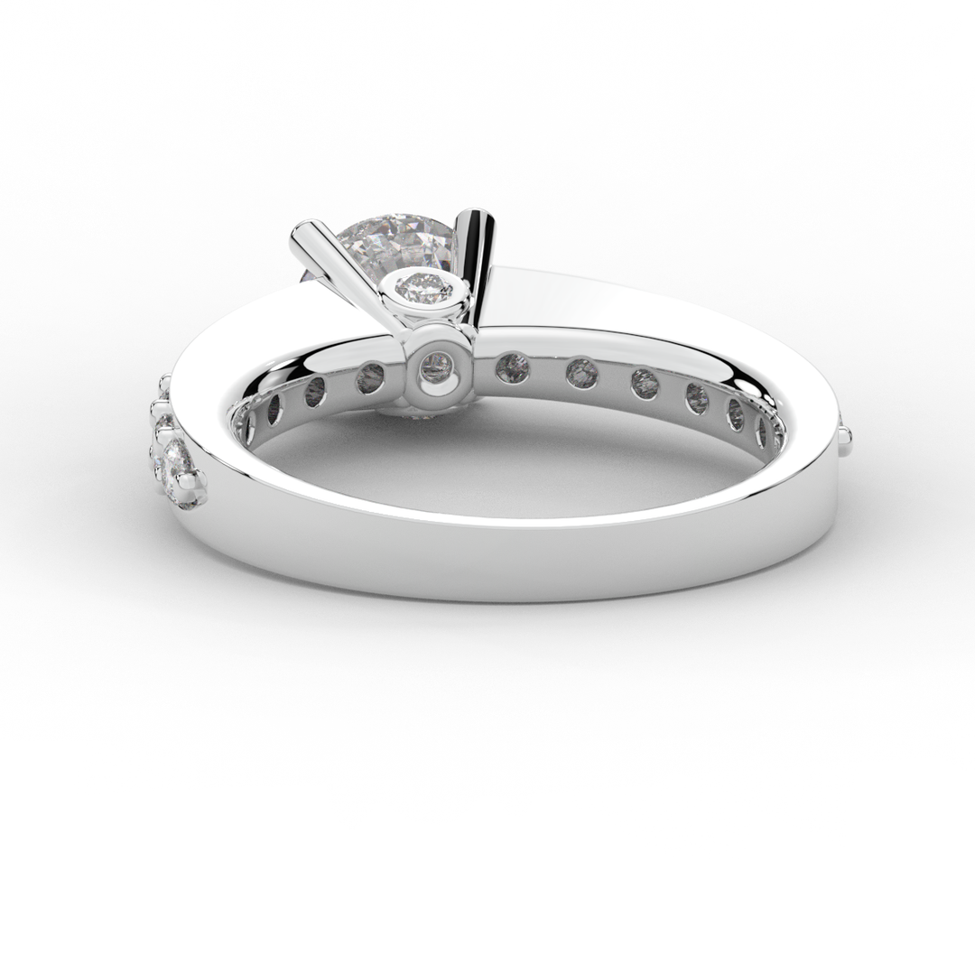 1.75CT.TW ROUND LAB DIAMOND SOLITAIRE ENGAGEMENT RING - Nazarelle