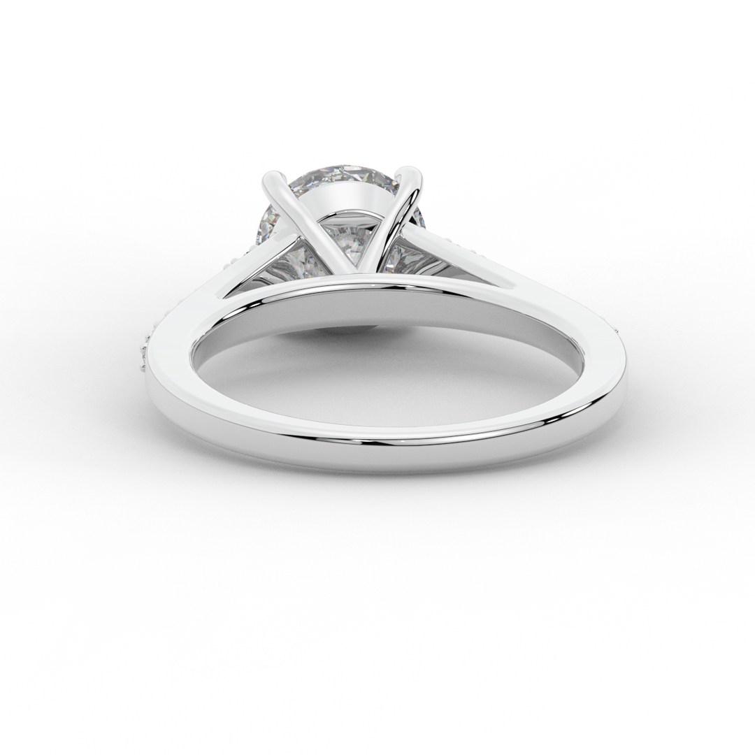 1.65CT.TW ROUND LAB DIAMOND SOLITAIRE ENGAGEMENT RING - Nazarelle