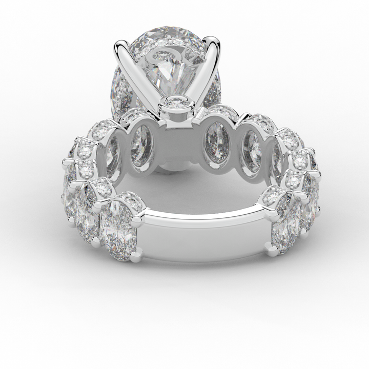 10.90CT.TW OVAL LAB DIAMOND SOLITAIRE ENGAGEMENT RING