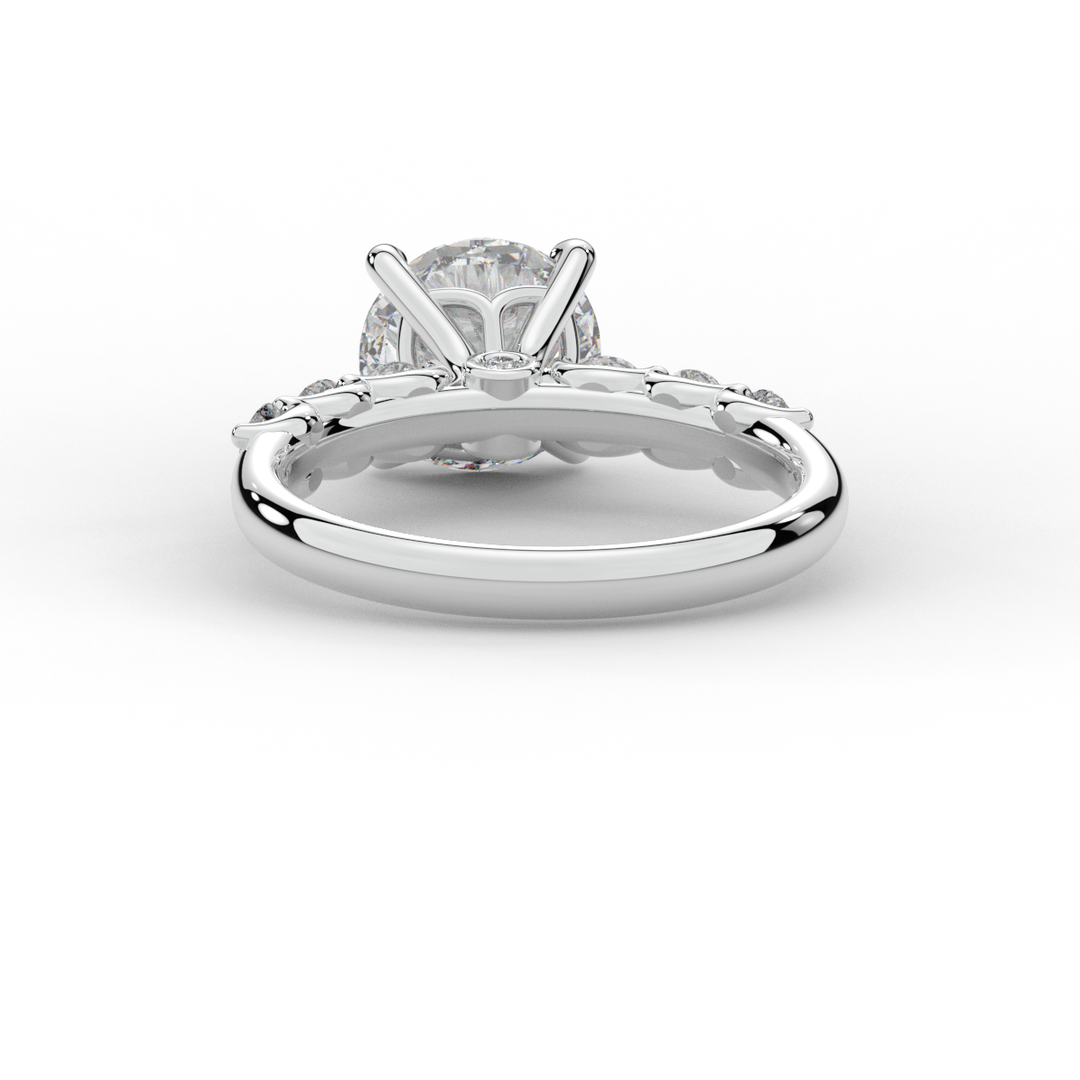 2.60CT.TW ROUND LAB DIAMOND SOLITAIRE ENGAGEMENT RING - Nazarelle