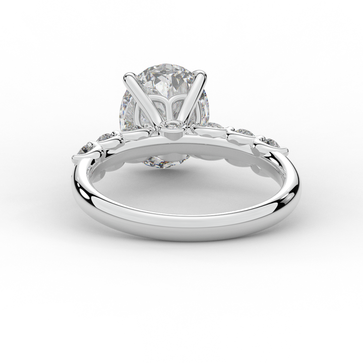 2.60CT.TW OVAL LAB DIAMOND SOLITAIRE ENGAGMENT RING - Nazarelle