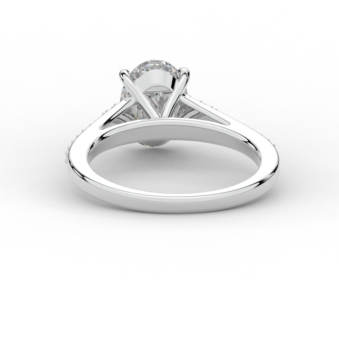 1.65CT.TW OVAL LAB DIAMOND SOLITAIRE ENGAGEMENT RING - Nazarelle