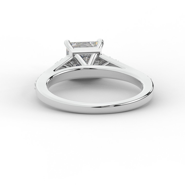 1.40CT.TW PRINCESS LAB DIAMOND SOLITAIRE ENGAGEMENT RING - Nazarelle