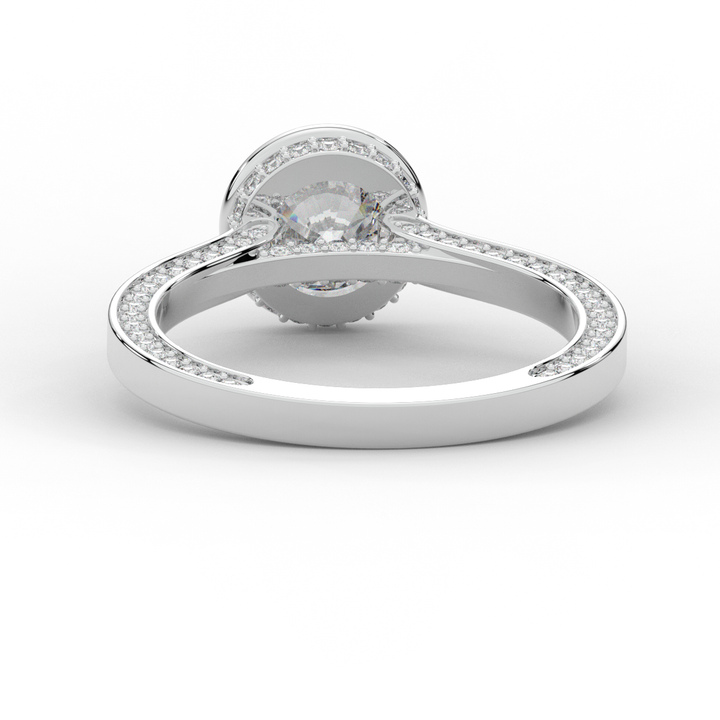 1.40CT.TW ROUND LAB DIAMOND SOLITAIRE ENGAGEMENT RING - Nazarelle