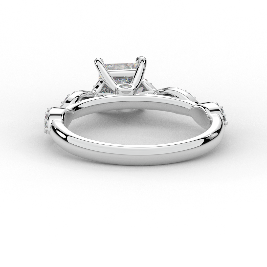 1.20CT.TW PRINCESS LAB DIAMOND SOLITAIRE ENGAGEMENT RING - Nazarelle