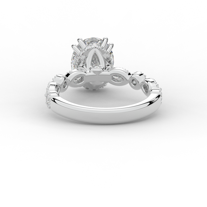 3.60CT.TW OVAL LAB DIAMOND SOLITAIRE ENGAGEMENT RING - Nazarelle