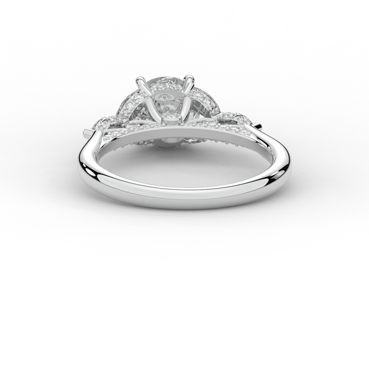 1.75CT.TW ROUND LAB DIAMOND ENGAGEMENT RING - Nazarelle