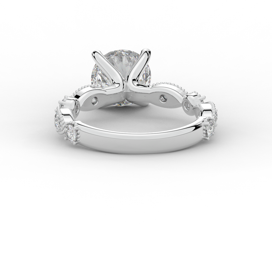 2.50CT.TW ROUND LAB DIAMOND SOLITAIRE ENGAGEMENT RING - Nazarelle