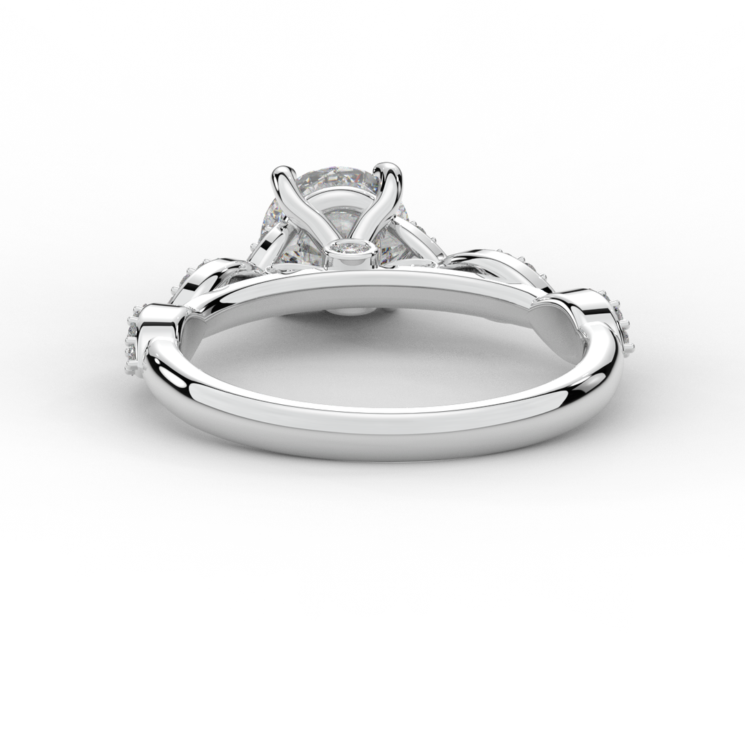 1.20CT.TW ROUND LAB DIAMOND SOLITAIRE ENGAGEMENT RING - Nazarelle