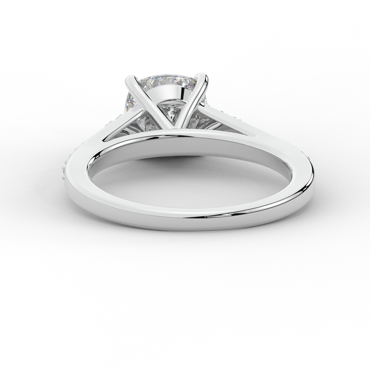 1.65CT.TW CUSHION LAB DIAMOND SOLITAIRE ENGAGEMENT RING - Nazarelle