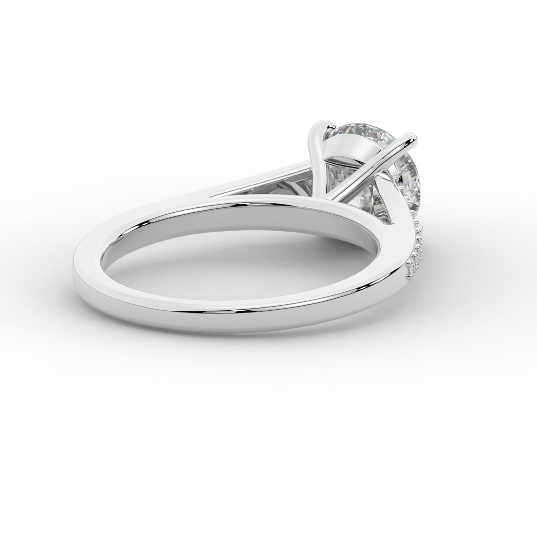 1.65CT.TW ROUND LAB DIAMOND SOLITAIRE ENGAGEMENT RING - Nazarelle