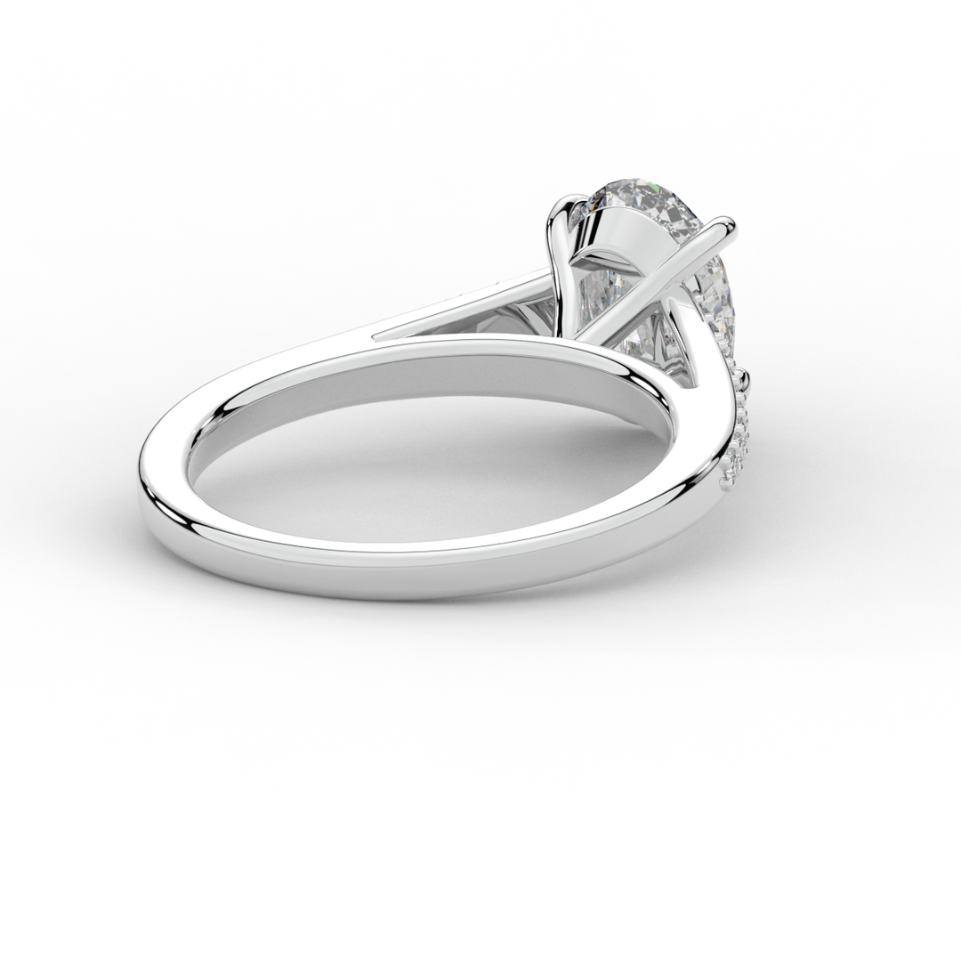 1.65CT.TW OVAL LAB DIAMOND SOLITAIRE ENGAGEMENT RING - Nazarelle