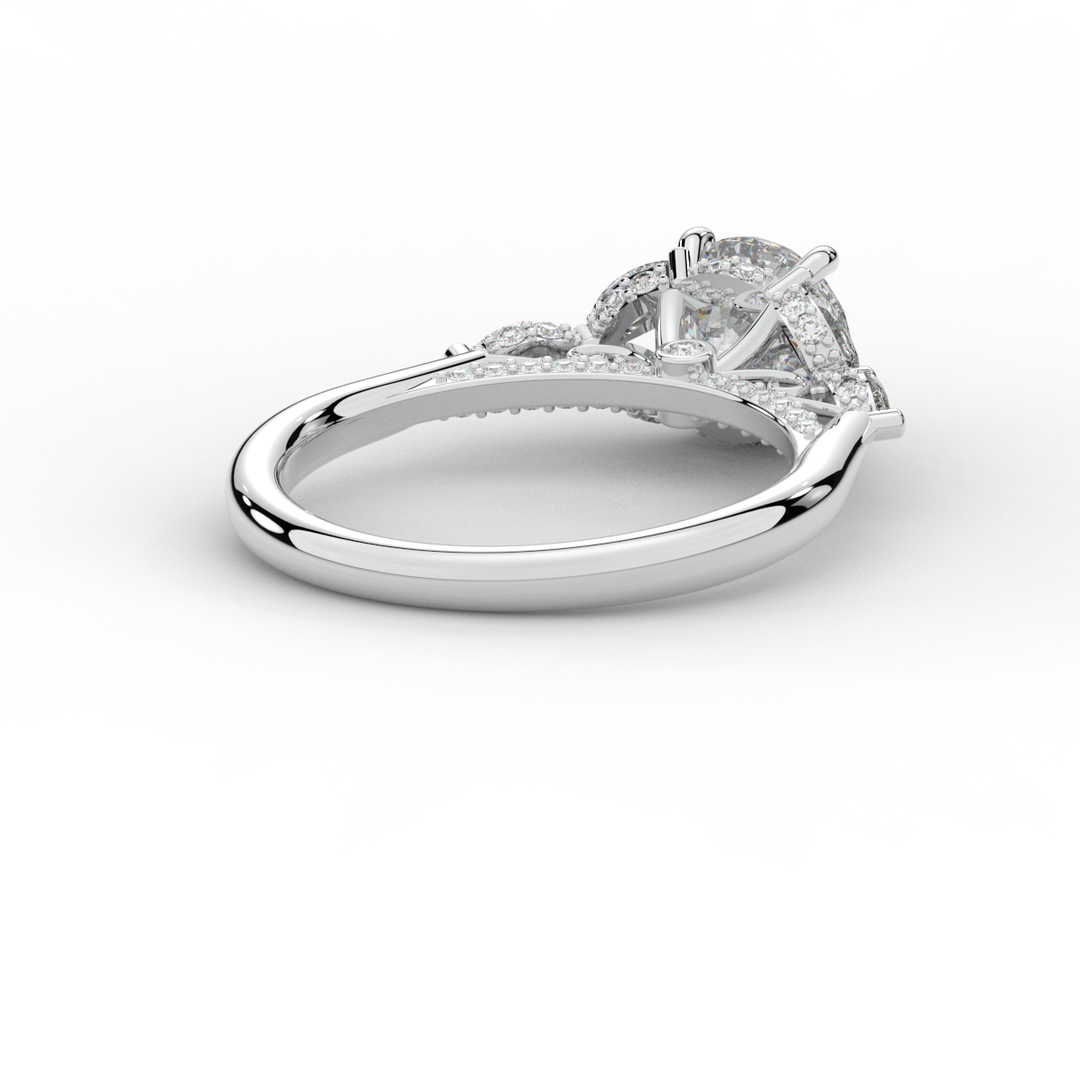 1.75CT.TW ROUND LAB DIAMOND ENGAGEMENT RING - Nazarelle