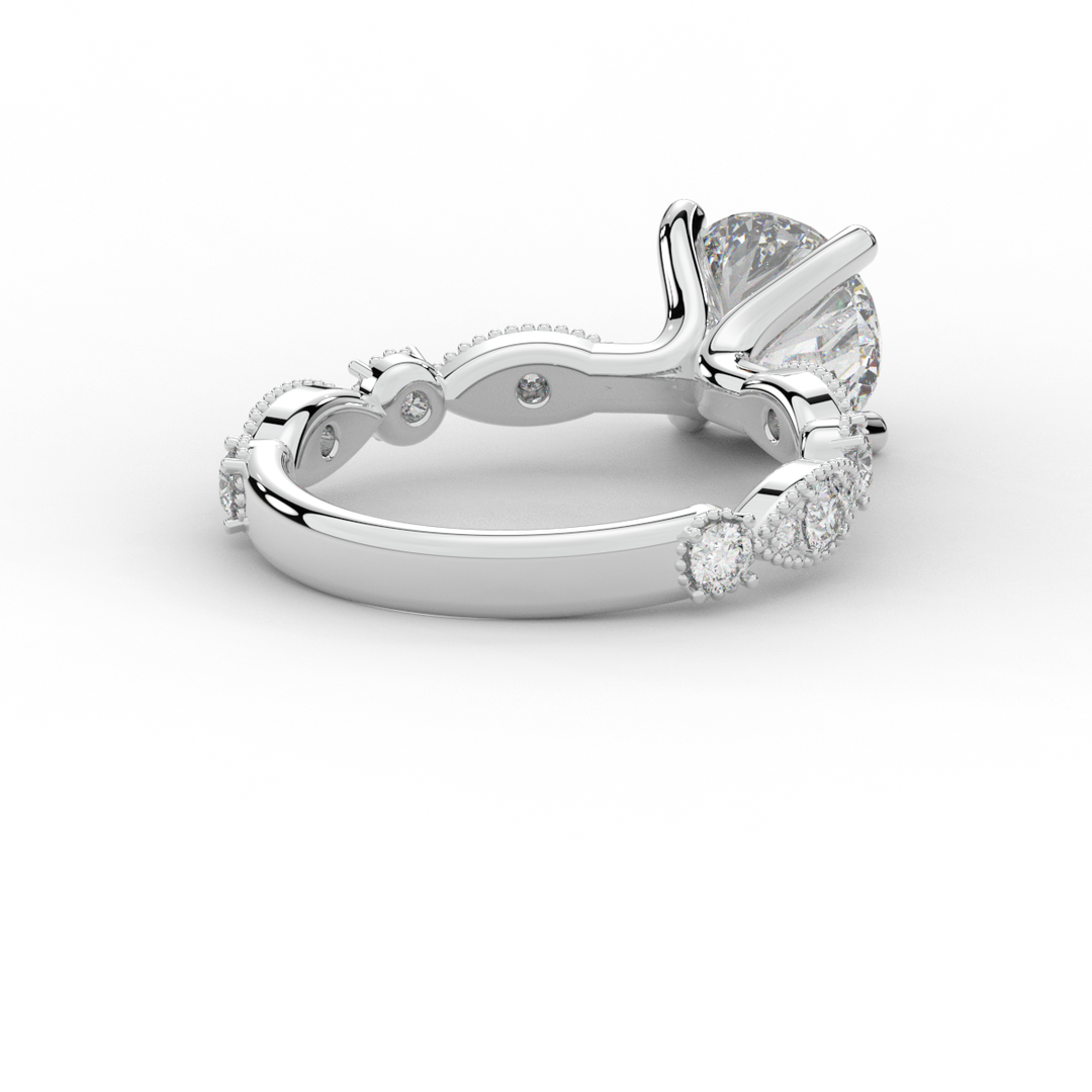 2.50CT.TW ROUND LAB DIAMOND SOLITAIRE ENGAGEMENT RING - Nazarelle