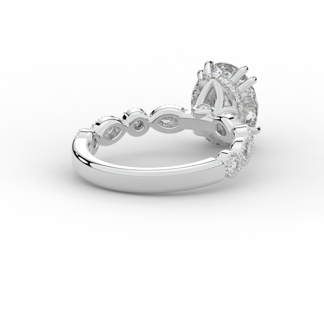 3.60CT.TW OVAL LAB DIAMOND SOLITAIRE ENGAGEMENT RING - Nazarelle