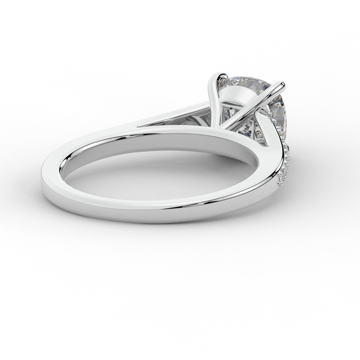 1.65CT.TW CUSHION LAB DIAMOND SOLITAIRE ENGAGEMENT RING - Nazarelle