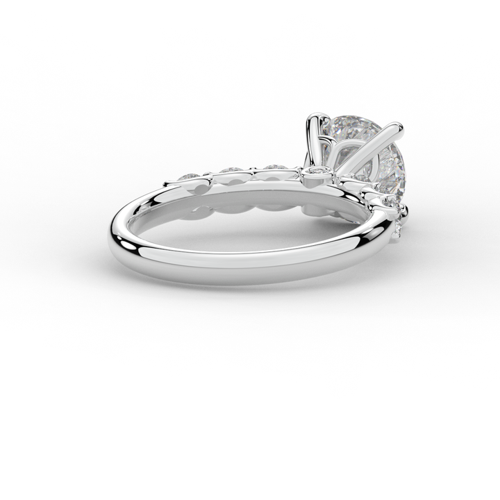 2.60CT.TW ROUND LAB DIAMOND SOLITAIRE ENGAGEMENT RING - Nazarelle