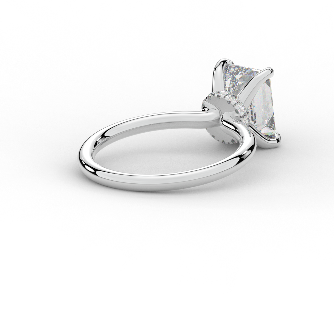 2.05CT.TW EMERALD CUT LAB DIAMOND SOLITAIRE ENGAGEMENT RING - Nazarelle