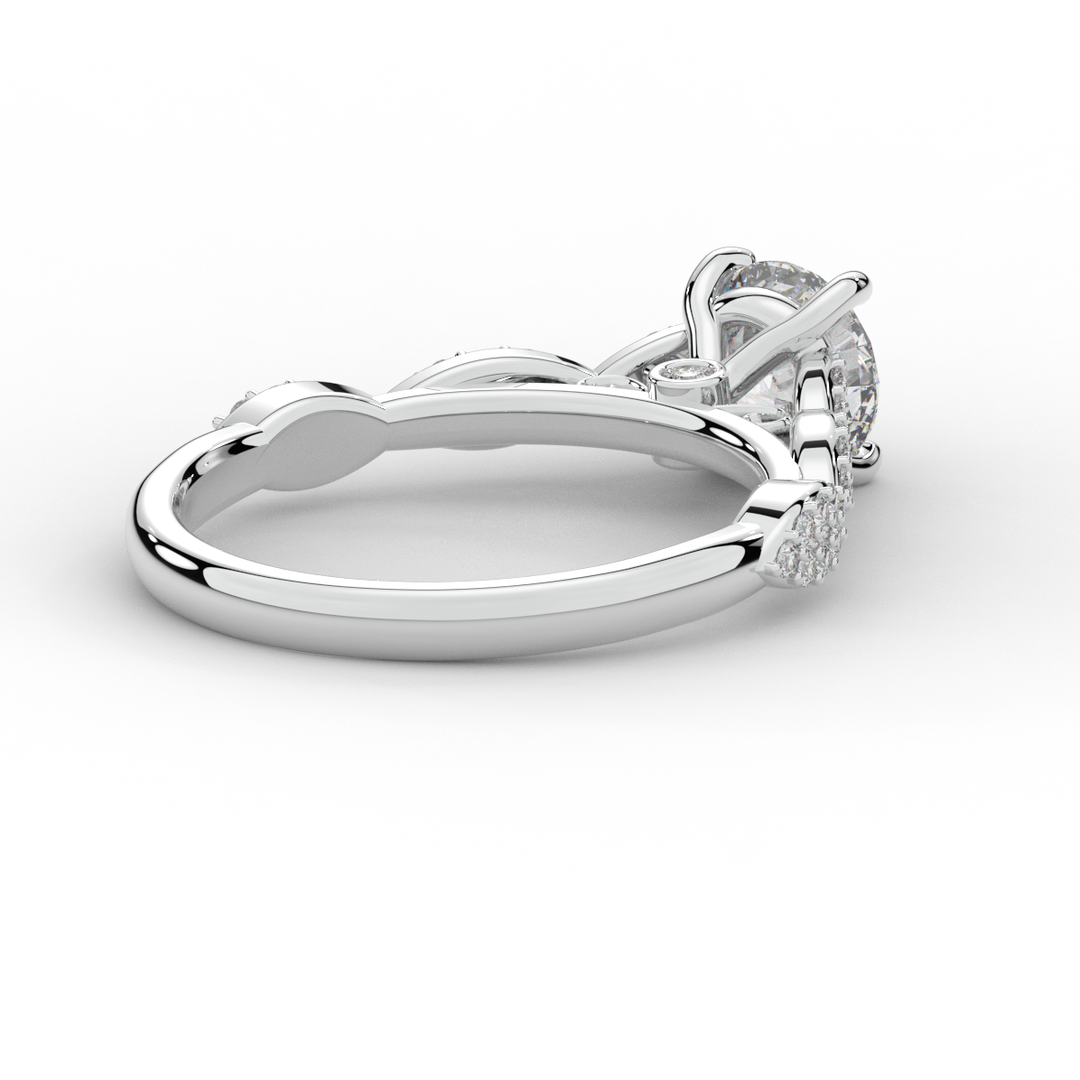 1.20CT.TW ROUND LAB DIAMOND SOLITAIRE ENGAGEMENT RING - Nazarelle