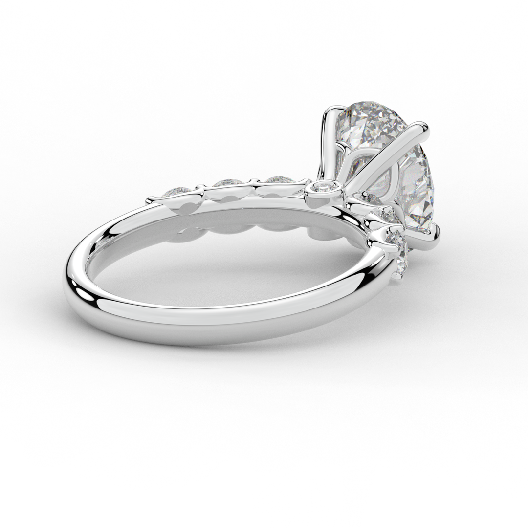 2.60CT.TW OVAL LAB DIAMOND SOLITAIRE ENGAGMENT RING - Nazarelle