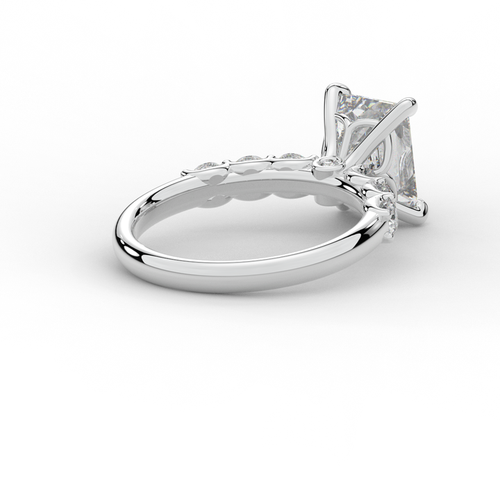 2.60CT.TW EMERALD CUT LAB DIAMOND SOLITAIRE ENGAGEMENT RING - Nazarelle