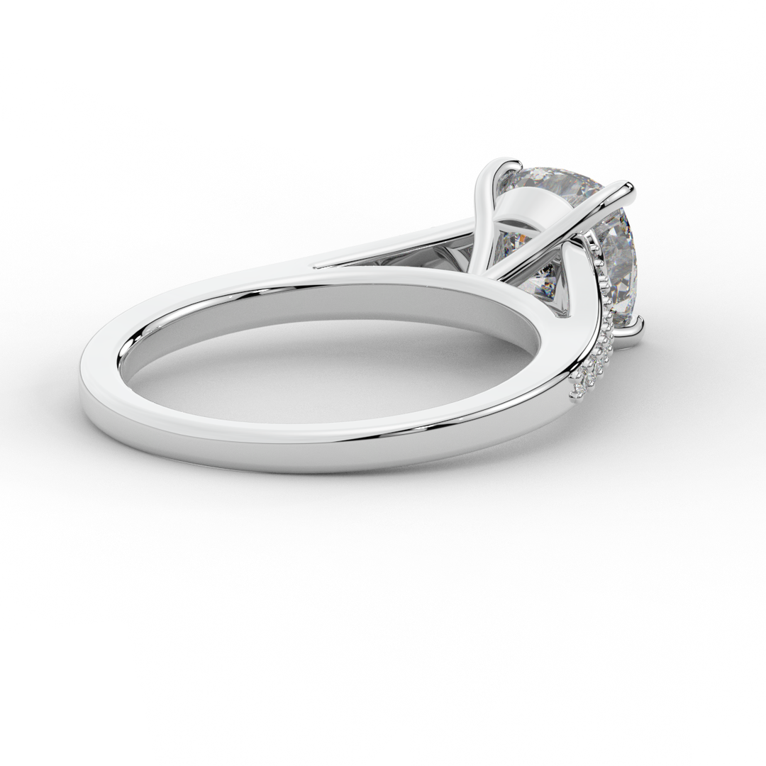 1.65CT.TW CUSHION LAB DIAMOND SOLITAIRE ENGAGEMENT RING - Nazarelle