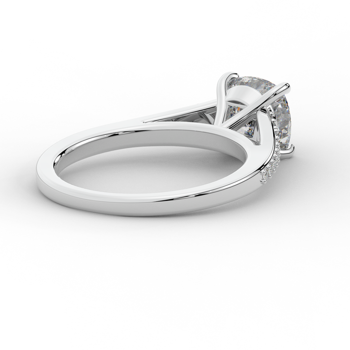 1.65CT.TW CUSHION LAB DIAMOND SOLITAIRE ENGAGEMENT RING - Nazarelle