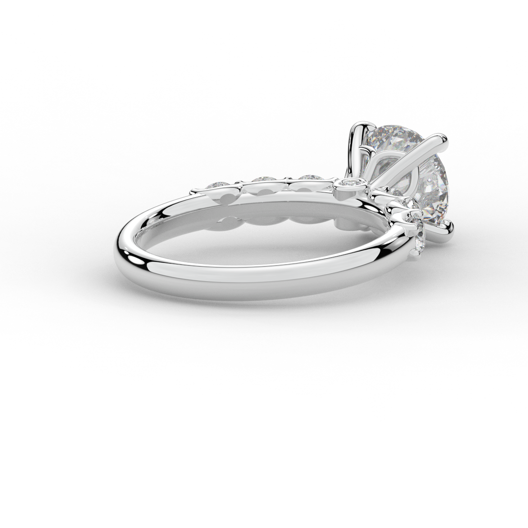 2.60CT.TW ROUND LAB DIAMOND SOLITAIRE ENGAGEMENT RING - Nazarelle