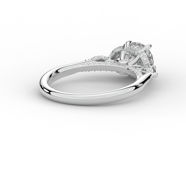 1.75CT.TW ROUND LAB DIAMOND ENGAGEMENT RING - Nazarelle