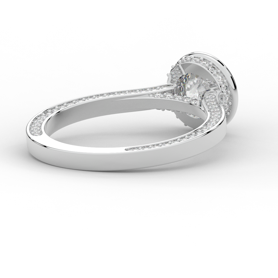 1.40CT.TW ROUND LAB DIAMOND SOLITAIRE ENGAGEMENT RING - Nazarelle