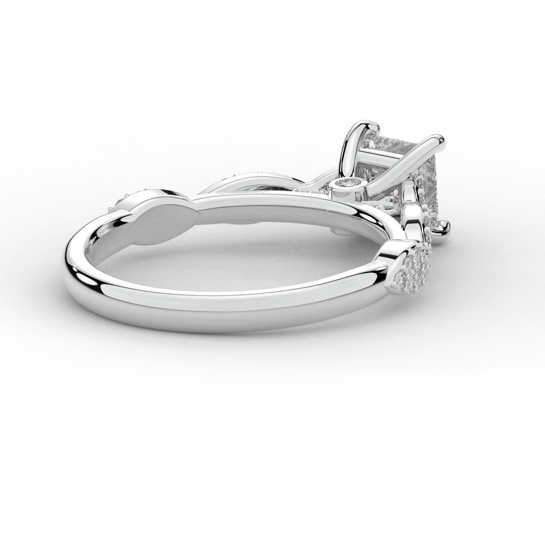 1.20CT.TW PRINCESS LAB DIAMOND SOLITAIRE ENGAGEMENT RING - Nazarelle